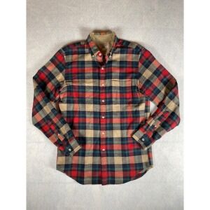 Wallace & Barnes J.Crew Plaid Button Down Shirt Men's‎ Size S Cotton Wool Blend